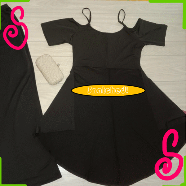 Women Solid Color Short Sleeve Off Shoulder Top And Wide Leg Pants Two-Piece Set